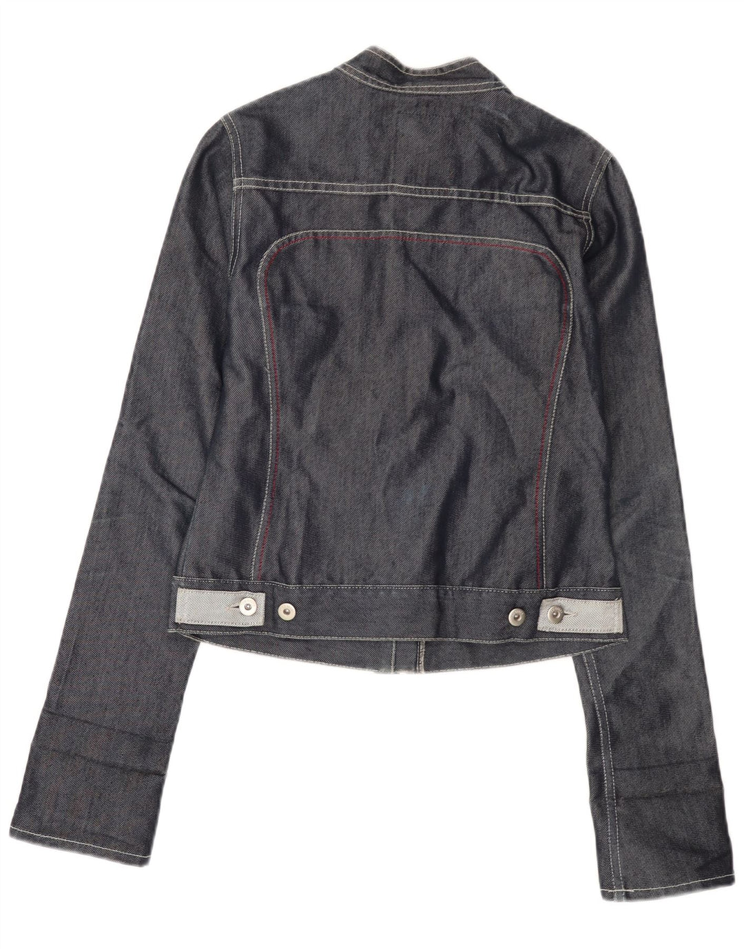 Jachetă de denim crop TED BAKER pentru femei, mărimea 2, bumbac gri mic