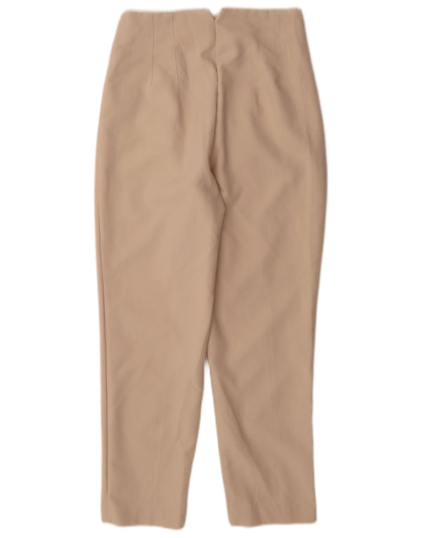 Pantaloni casual conici pentru femei cu talie înaltă Zara Mediu L28 L27 Bej