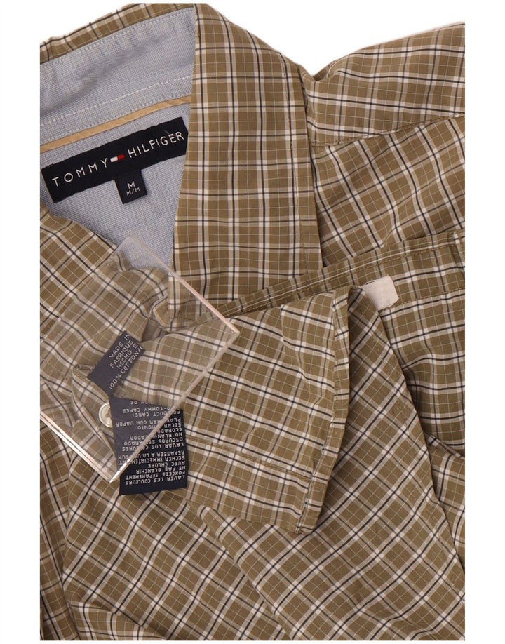 Cămașă pentru bărbați Tommy Hilfiger, bumbac caros mediu kaki