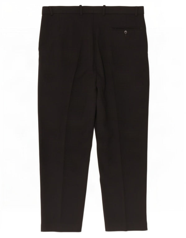 Pantaloni casual drepti pentru bărbați Marks & Spencer W38 L31 Poliester negru