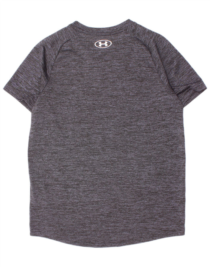 Tricou Under Armour pentru băieți Top 9-10 ani Poliester cu pete gri mediu