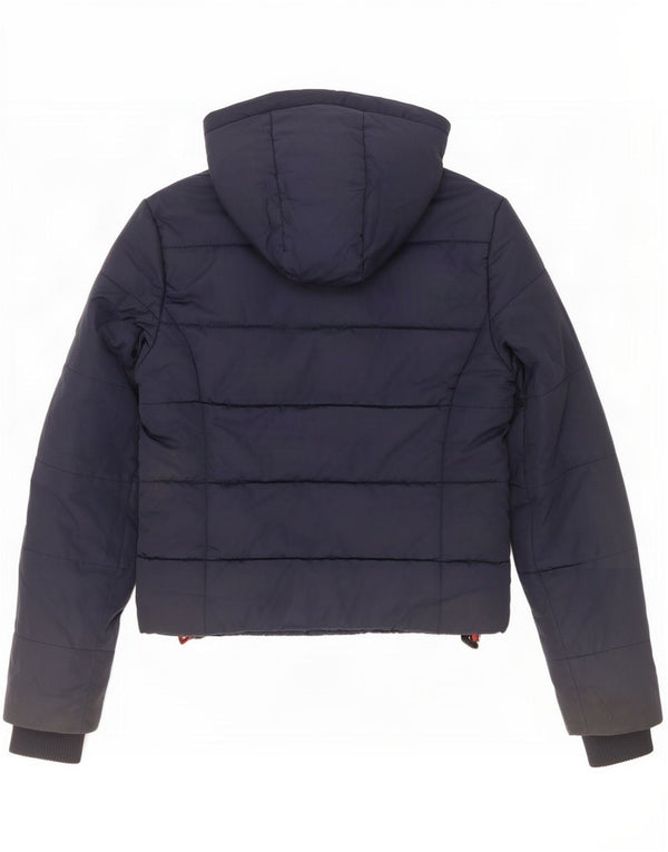 Jachetă căptușită cu glugă Superdry pentru femei UK 6 XS bleumarin poliester