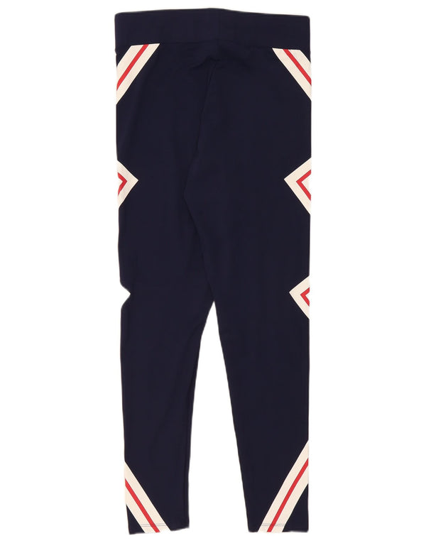 Leggings cu grafic pentru femei Fila UK 14, mare, poliester geometric, albastru marin