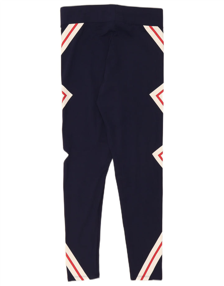 Leggings cu grafic pentru femei Fila UK 14, mare, poliester geometric, albastru marin