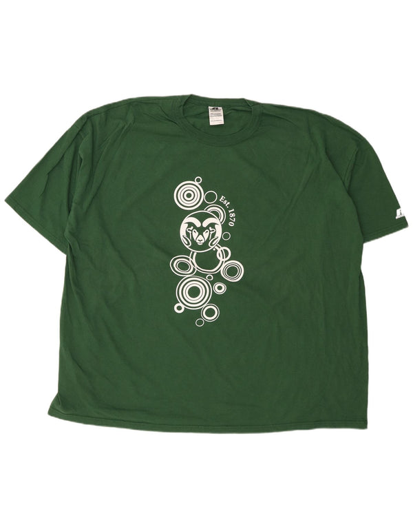 RUSSELL ATHLETIC Tricou grafic pentru bărbați Top 3XL Verde