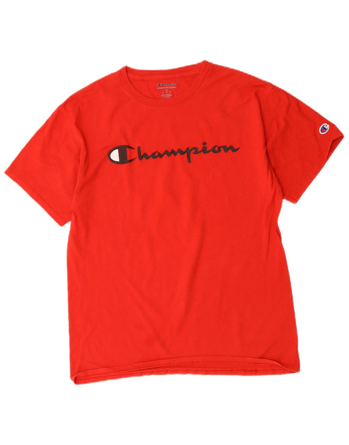 Tricou grafic pentru bărbați Champion Top din bumbac roșu mediu