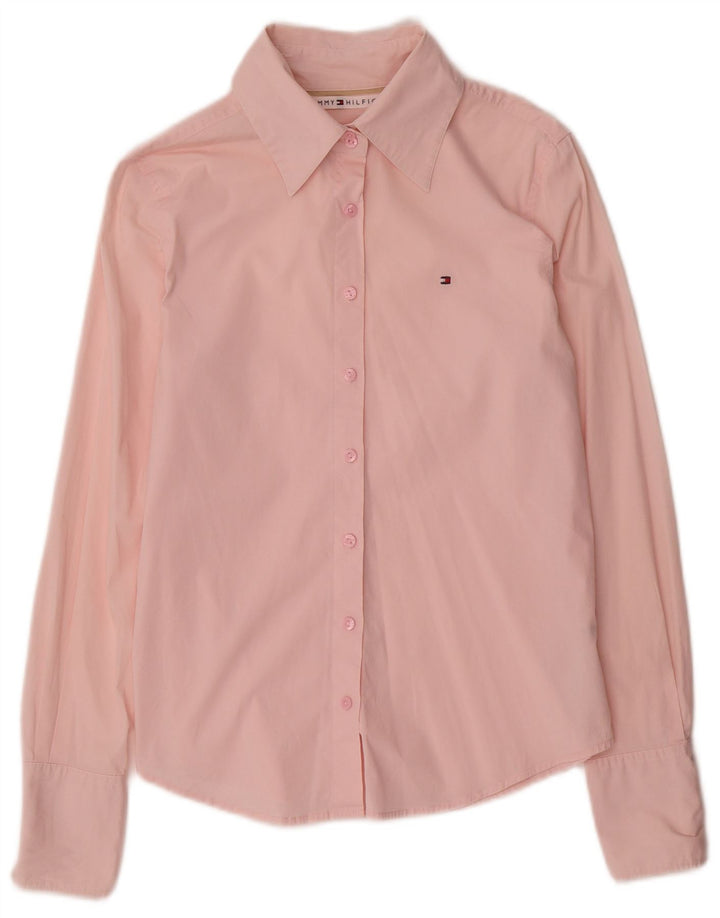 TOMMY HILFIGER Womens Formal Shirt US 6 Medium Pink Cotton