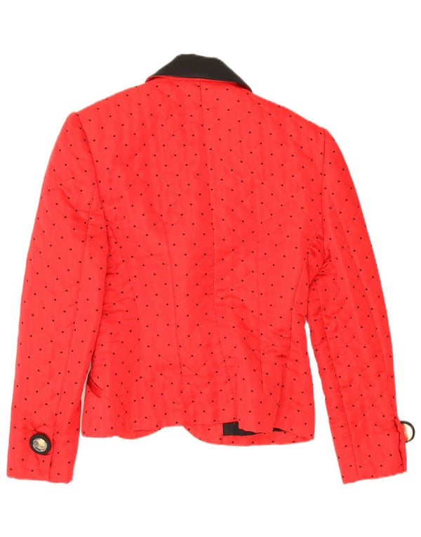 Roccobarocco Jachetă pentru femei cu 2 nasturi IT 44 Medium Red Spotted Acrylic