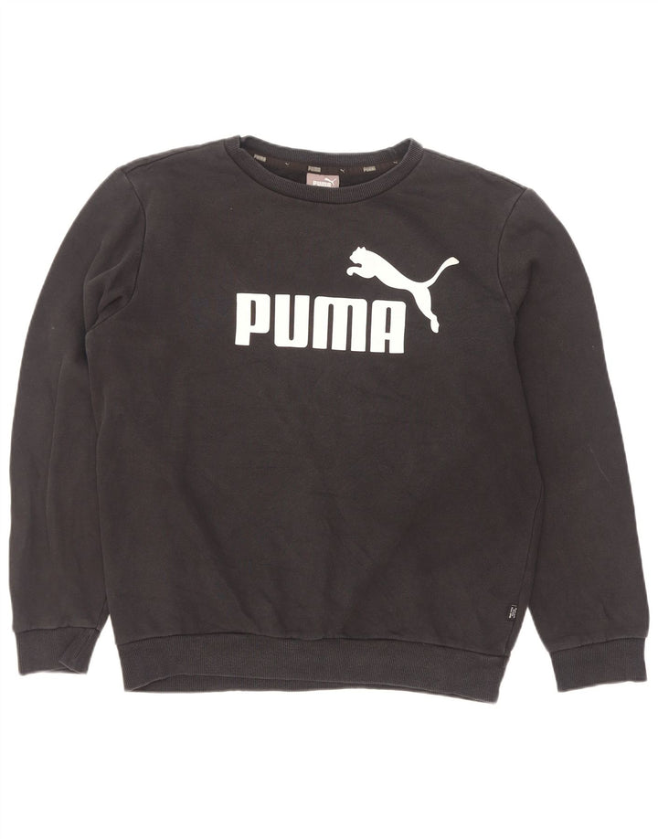 Pulover grafic pentru bărbați Puma, bumbac mic, negru