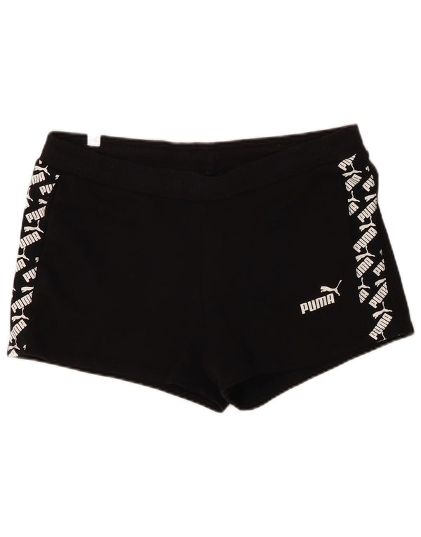 Pantaloni scurti sport grafic Puma pentru femei UK 16 Large Black