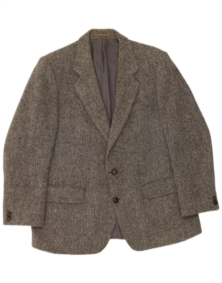 Jachetă pentru bărbați Centaur Harris Tweed UK 38 Medium Gris Herringbone