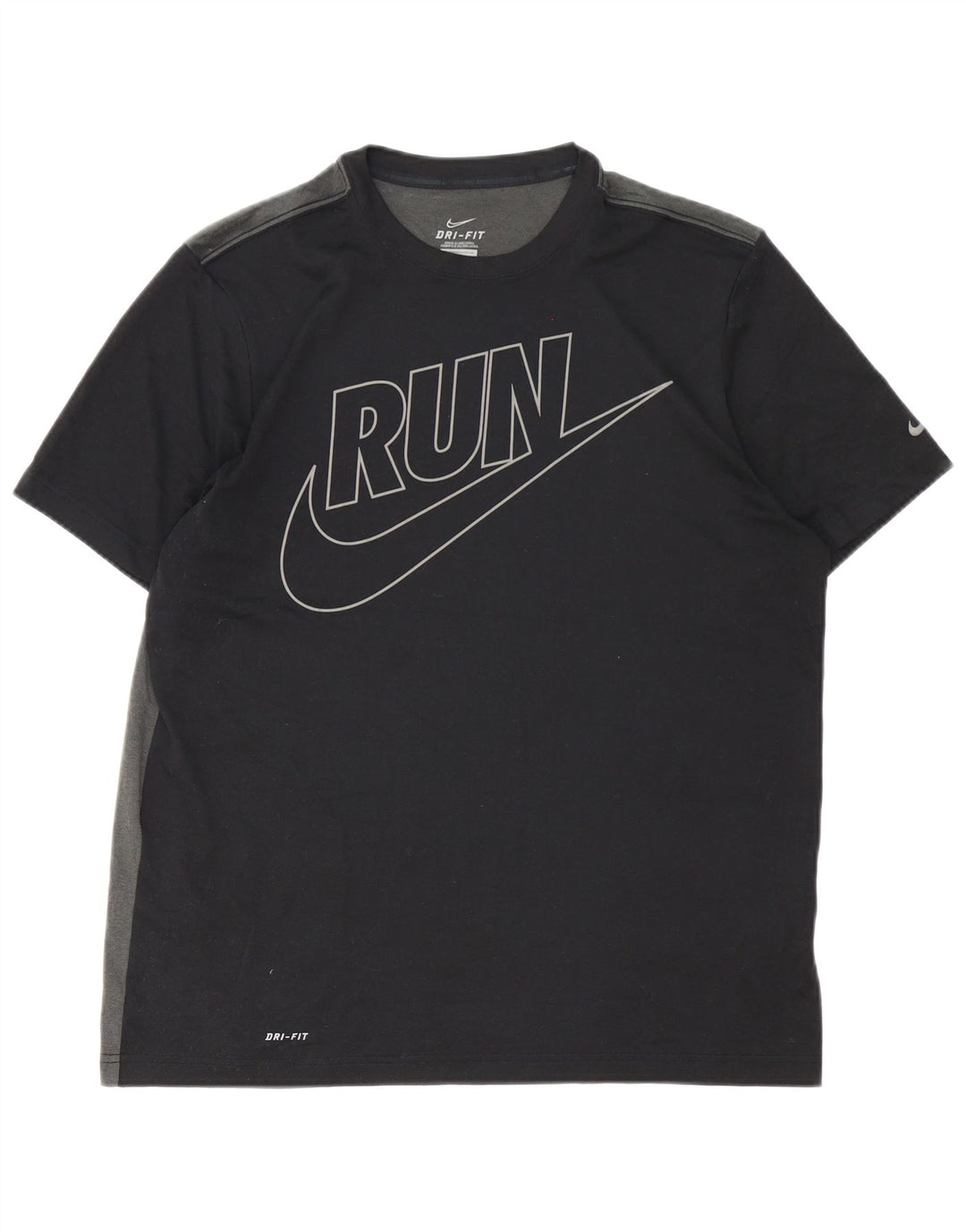 Tricou grafic Nike Dri Fit pentru bărbați Top mare, negru, poliester color bloc