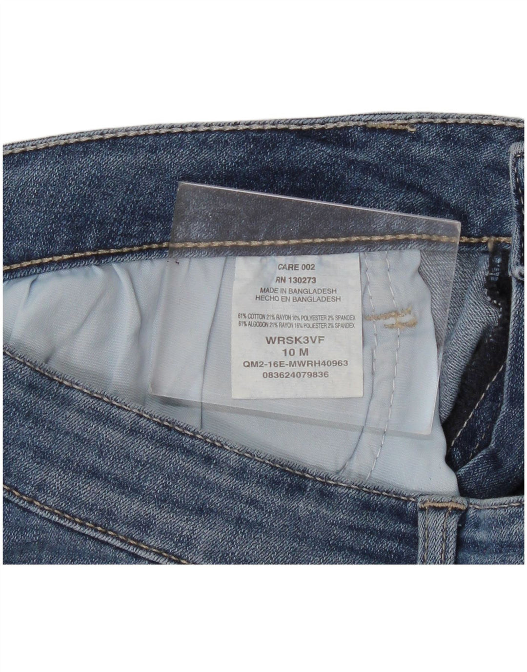Blugi slim pentru femei Wrangler US 10 Large W30 L29 Bumbac albastru