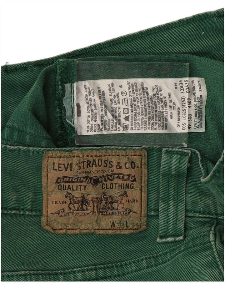 LEVI'S 511 Joggers Slim Jeans W32 L29 Bumbac verde