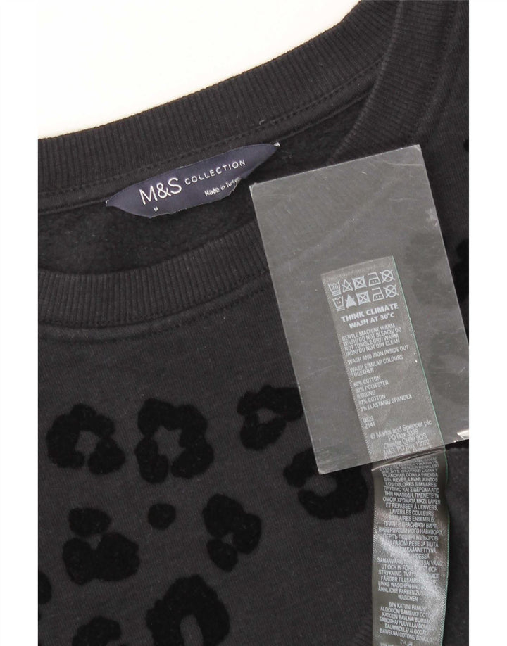 Pulover pentru femei Marks & Spencer, 14 UK 14 Medium Black Animal Print
