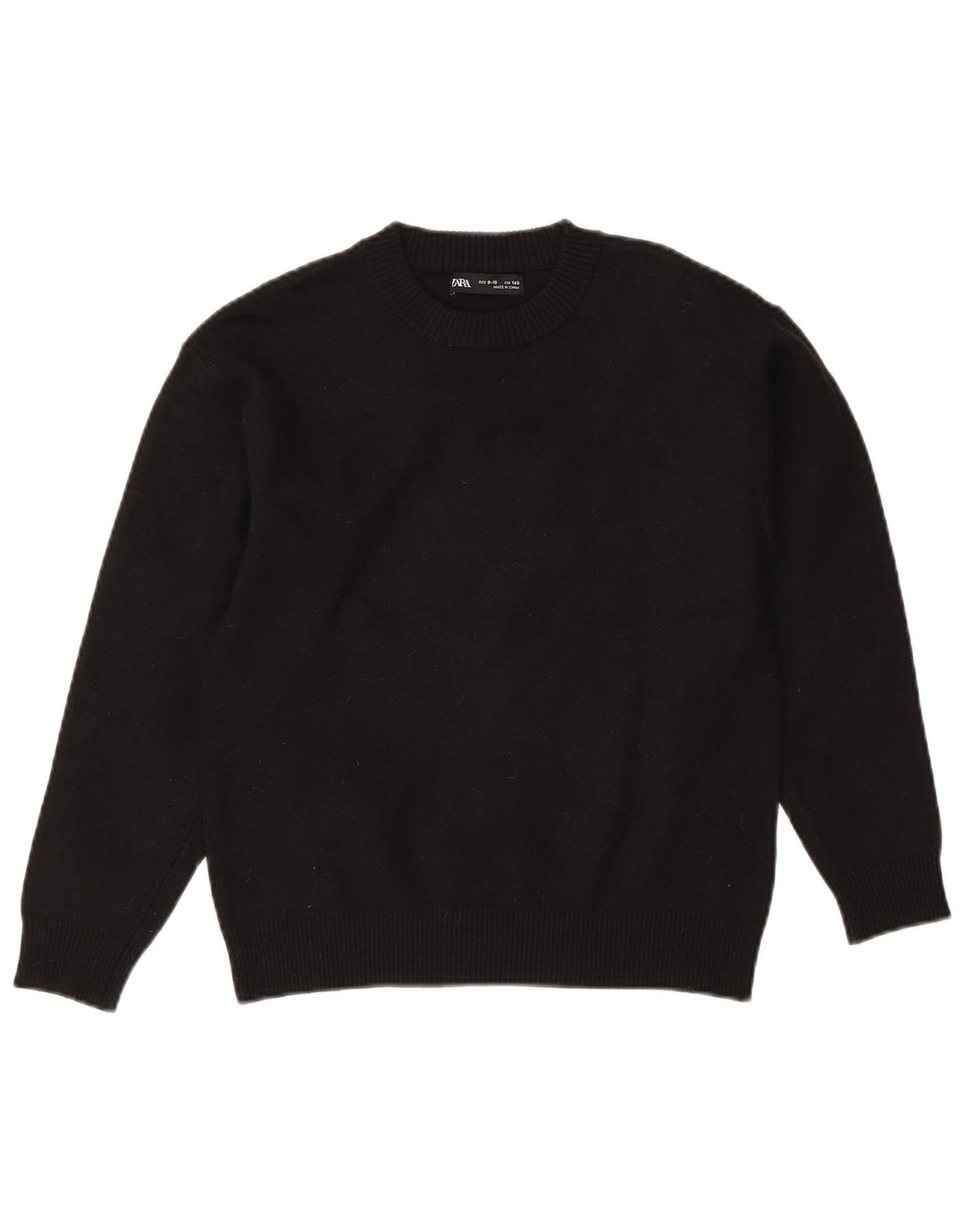 Pulover Pulover Crew Deck Zara Băieți 9-10 Ani Negru