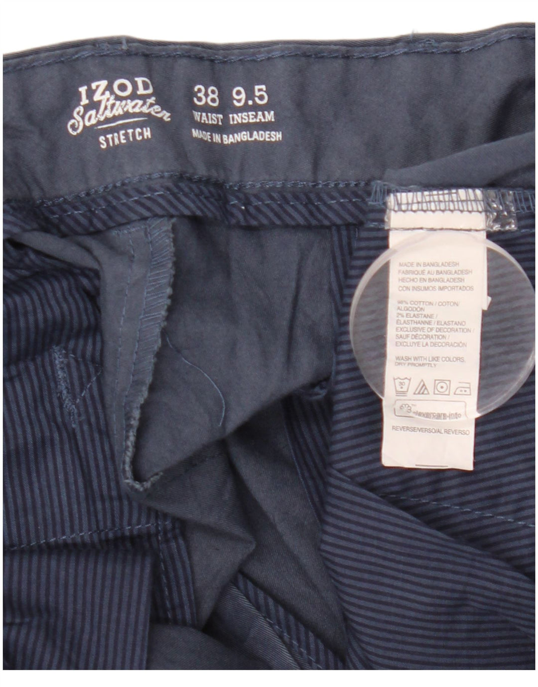 Pantaloni scurți chino cu model abstract cu apă sărată IZOD W38 XL bleumarin