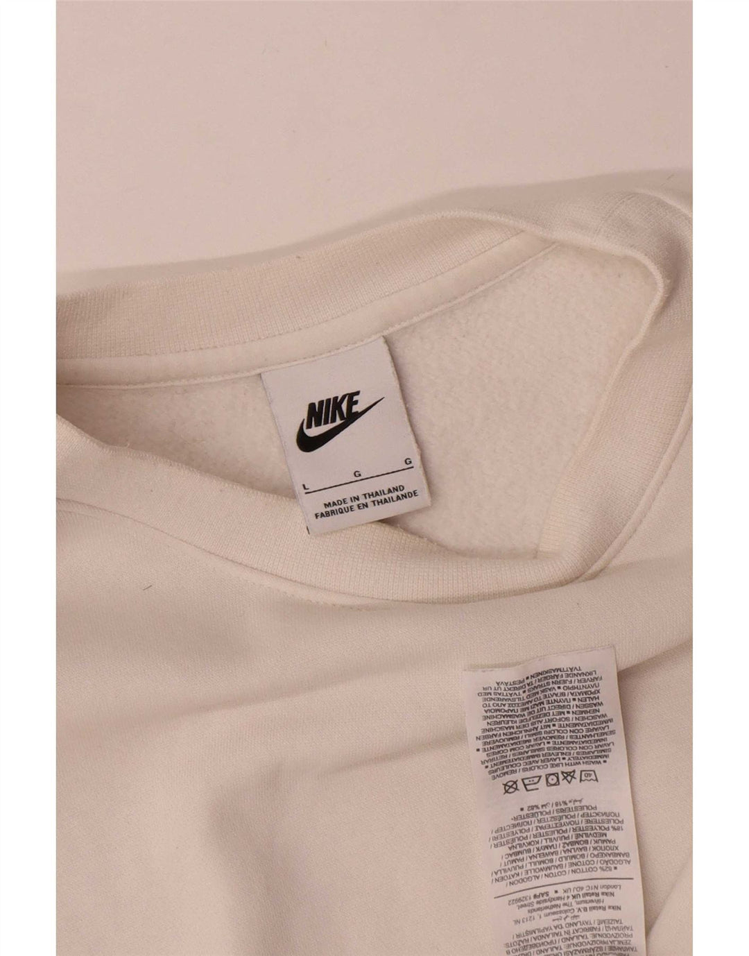 Pulover Nike pentru bărbați, mare, alb, din bumbac