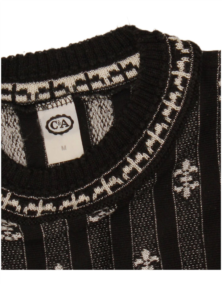 C & A Pulover supradimensionat pentru femei cu decolteu triplu UK 14 Medium Black Dunge