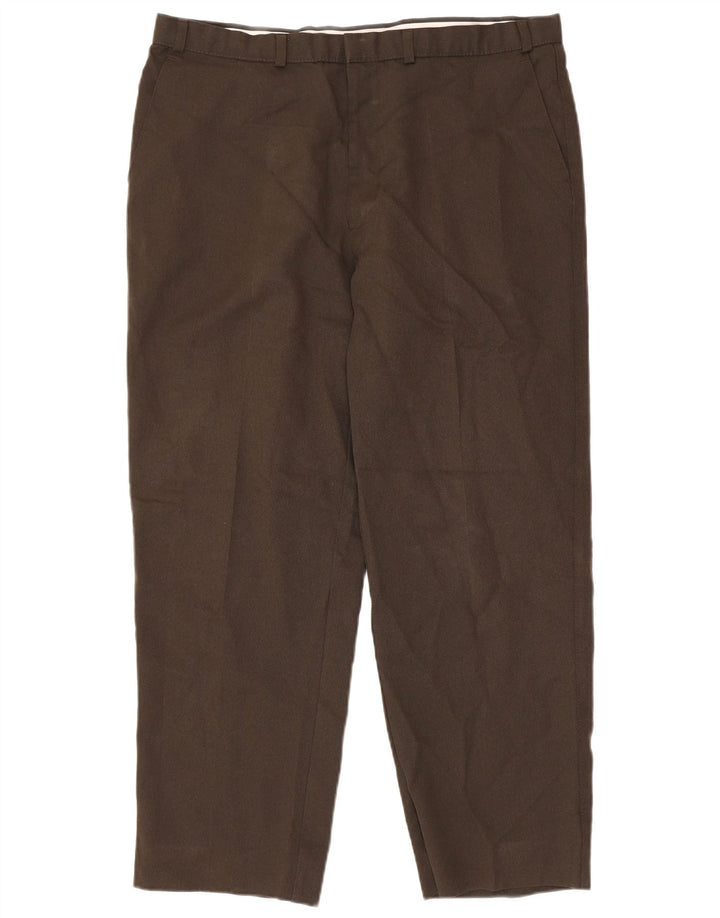 Marks & Spencer Pantaloni casual conici pentru bărbați W38 L31 Maro Poliester