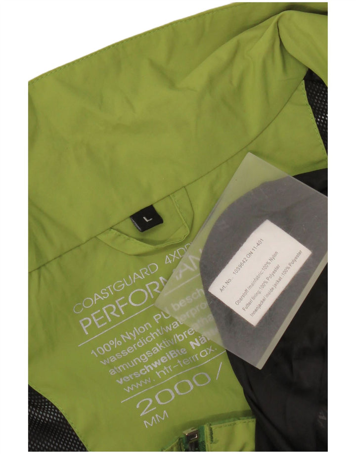 Jachetă de ploaie pentru bărbați de la Garda de Coastă UK 40, mare, verde, nailon color bloc