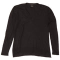 Pulover cu decolteu în V Massimo Dutti pentru femei UK 14 Lână mare neagră