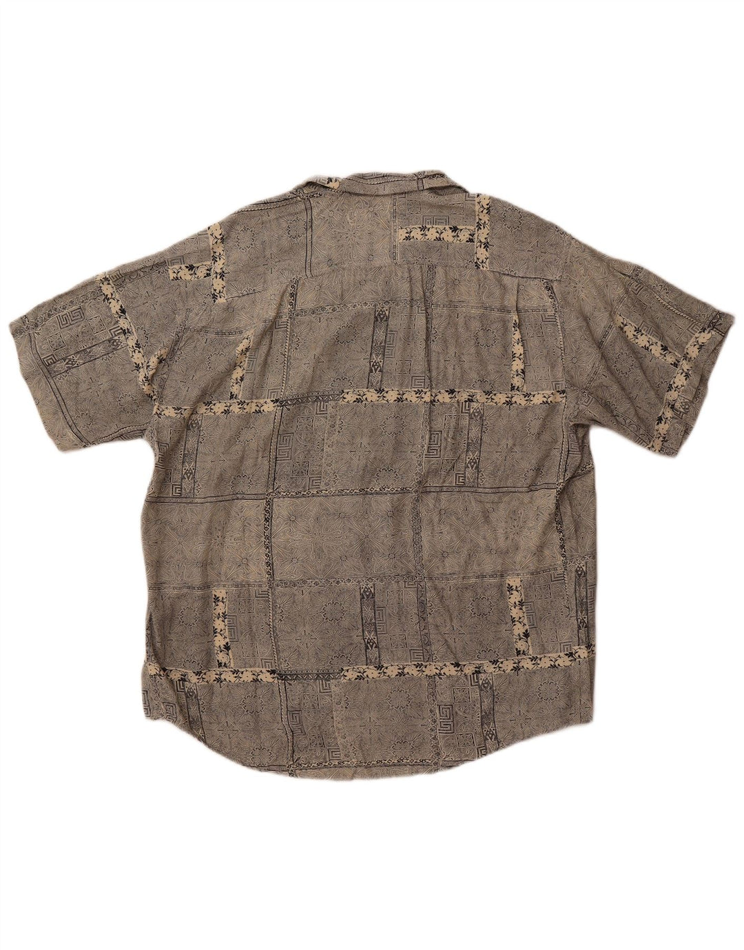 Cămașă vintage pentru bărbați cu mânecă scurtă, mare, gri cachetăl