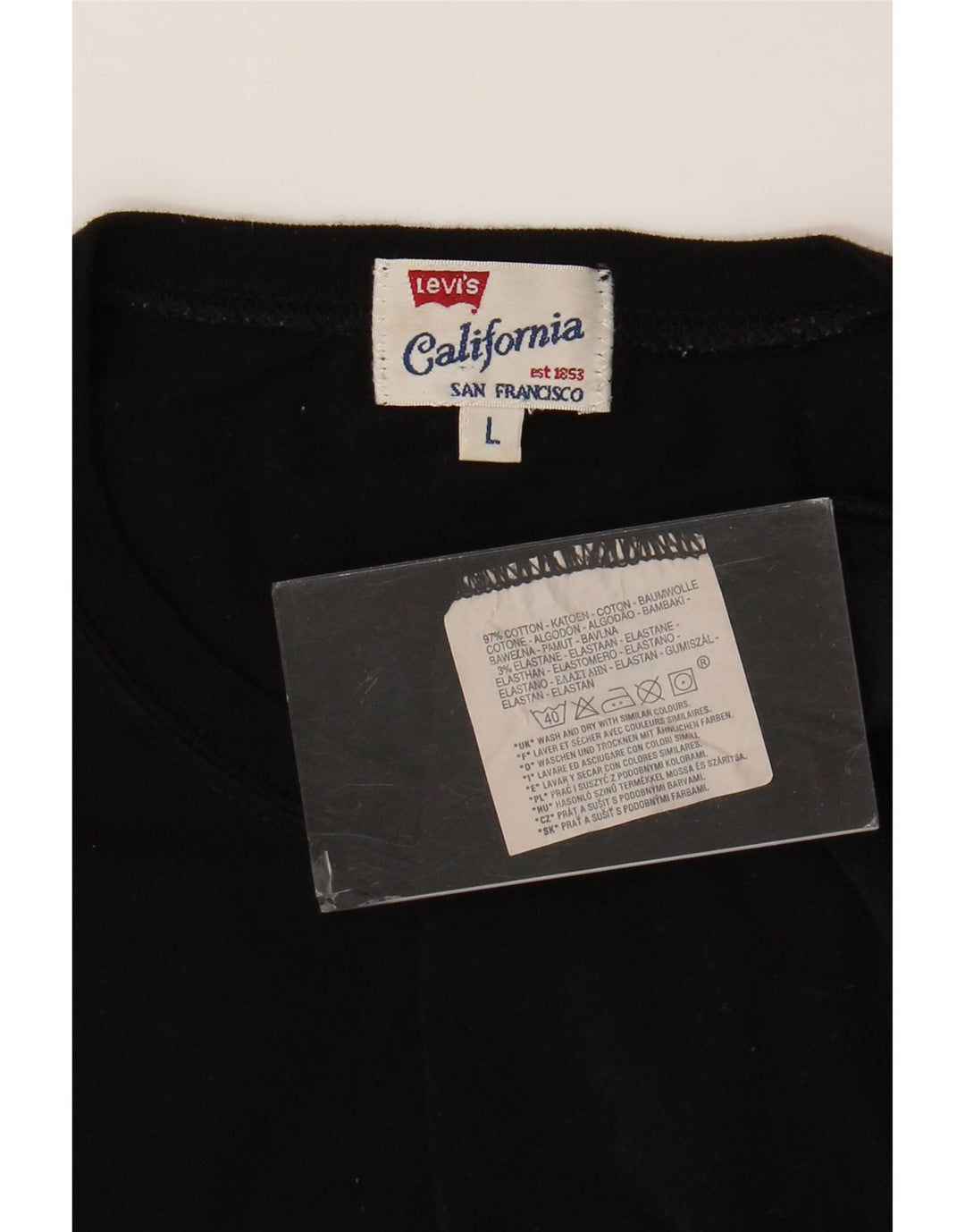Top pentru bărbați LEVI'S cu mânecă lungă, mare, negru, bumbac