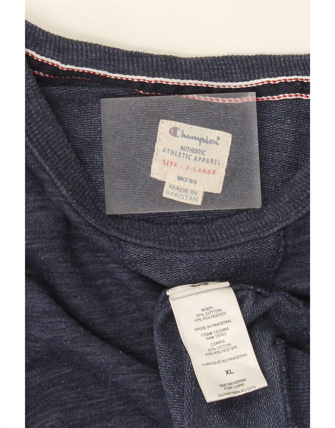 Pulover pentru bărbați Champion Pulover XL bleumarin, bumbac cu pete