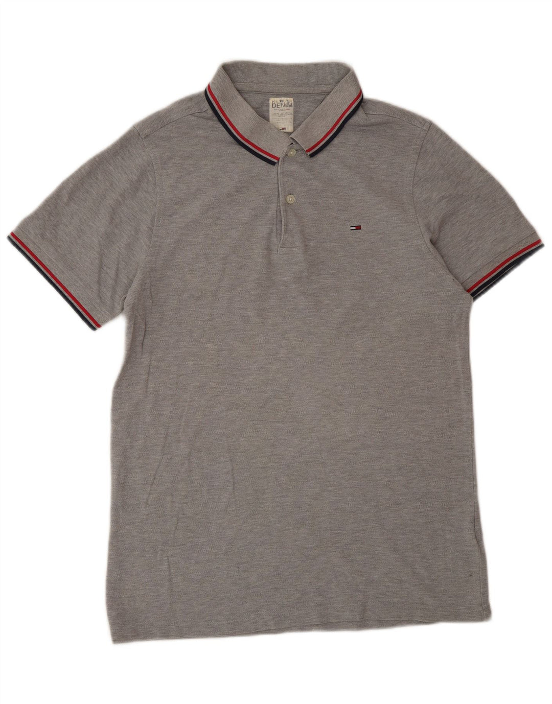 Tricou polo Tommy Hilfiger pentru bărbați, bumbac gri mare