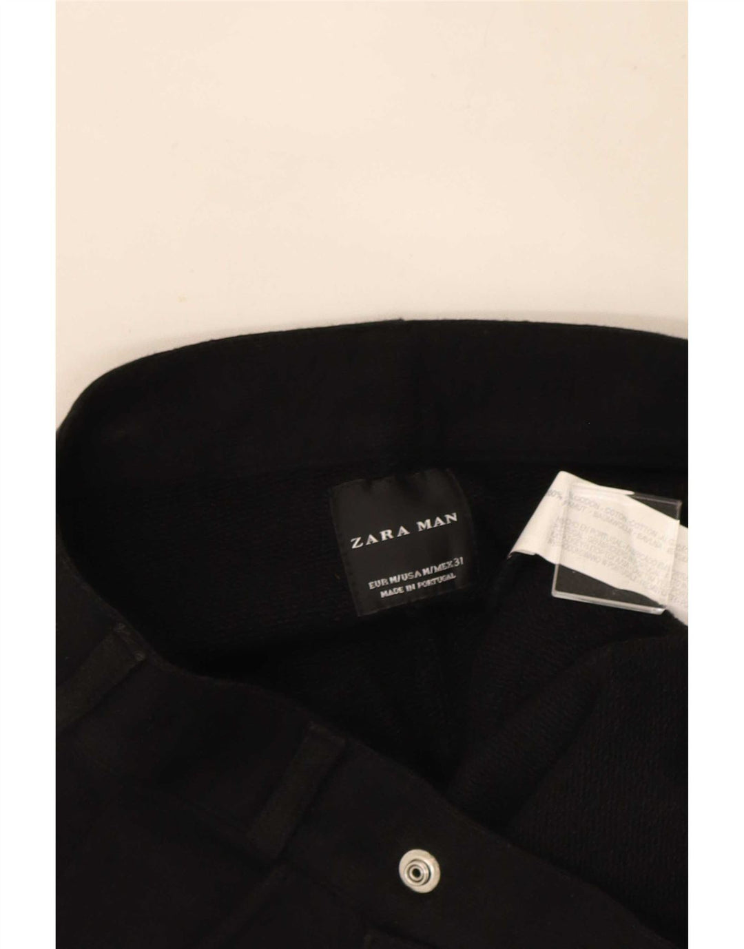 Pantaloni scurți chino pentru bărbați Zara Medium W31 Bumbac negru