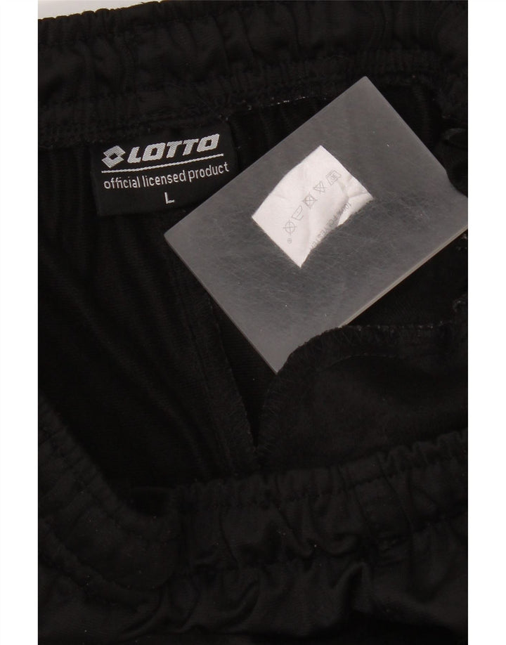 Pantaloni de trening pentru bărbați Lotto Pantaloni de jogging Mari Poliester negru