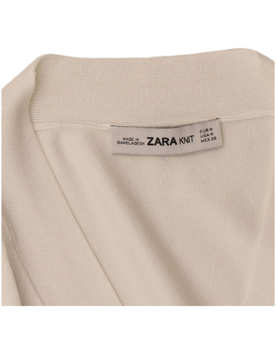 Pulover cardigan pentru femei Zara UK 14 Medium White