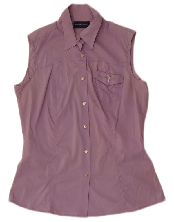 Cămașă fără mâneci pentru femei Trussardi Jeans UK 10 Mic violet