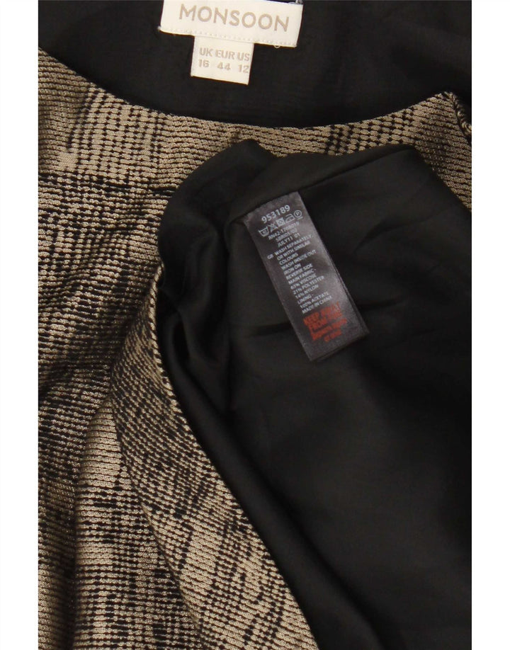 Rochie fără mâneci pentru femei Monsoon UK 16 mare, maro, carouri clasice