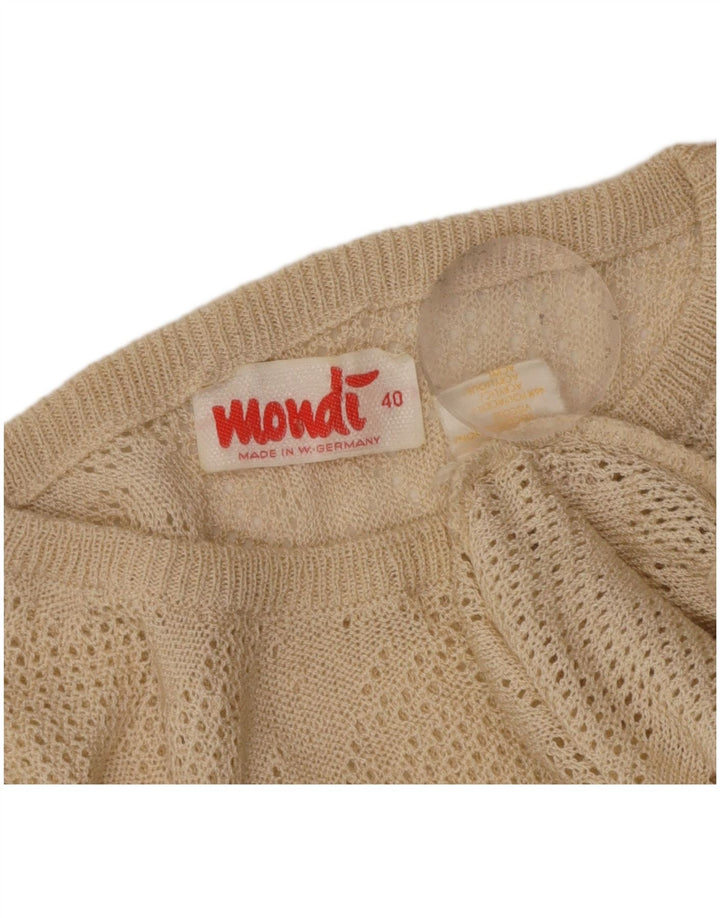 MONDI Womens Batwing Crew Neck Jumper Sweater EU 40 Medium Beige