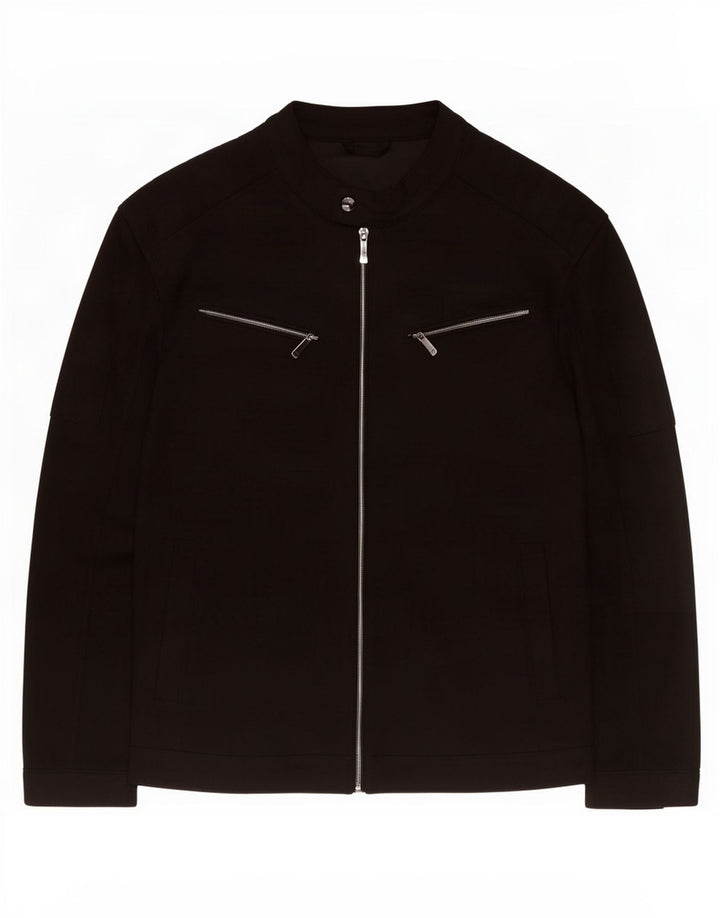 Jachetă pentru bărbați Zara UK 42 XL Negru Poliester