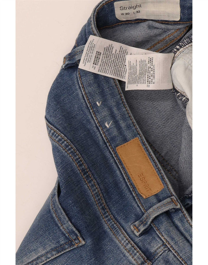 Esprit Blugi Drepți Femei L30 L32 Bumbac Albastru