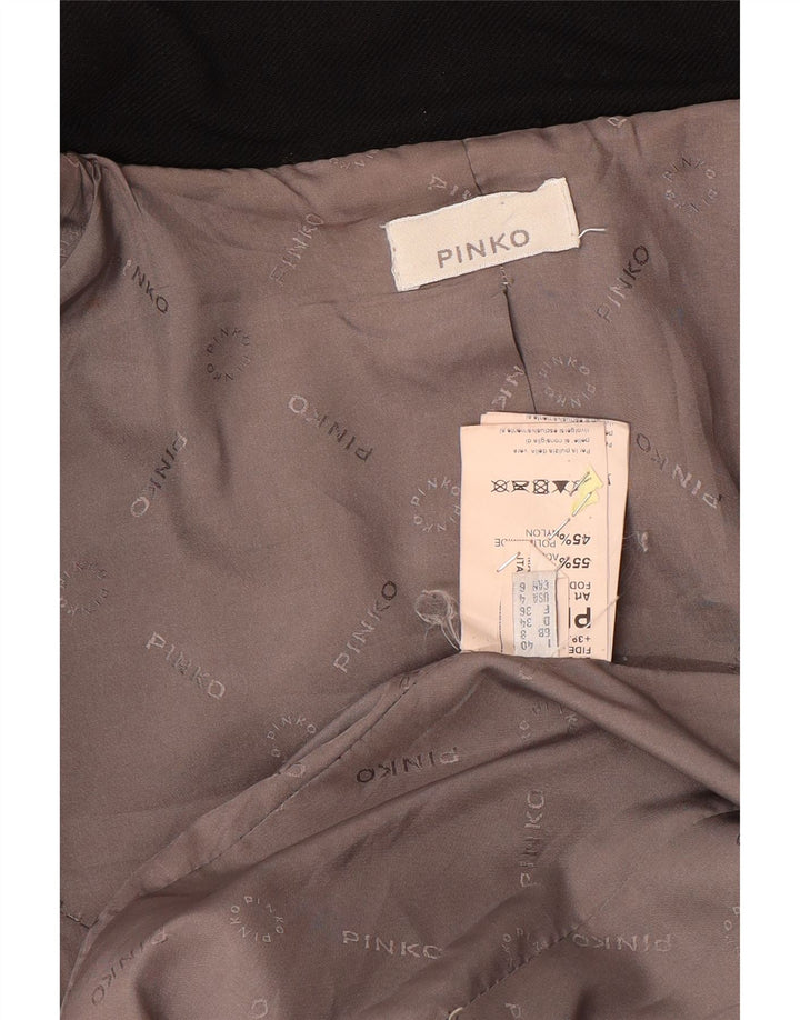 Palton pentru femei PINKO UK 8 mic, negru, acetat bloc de culoare