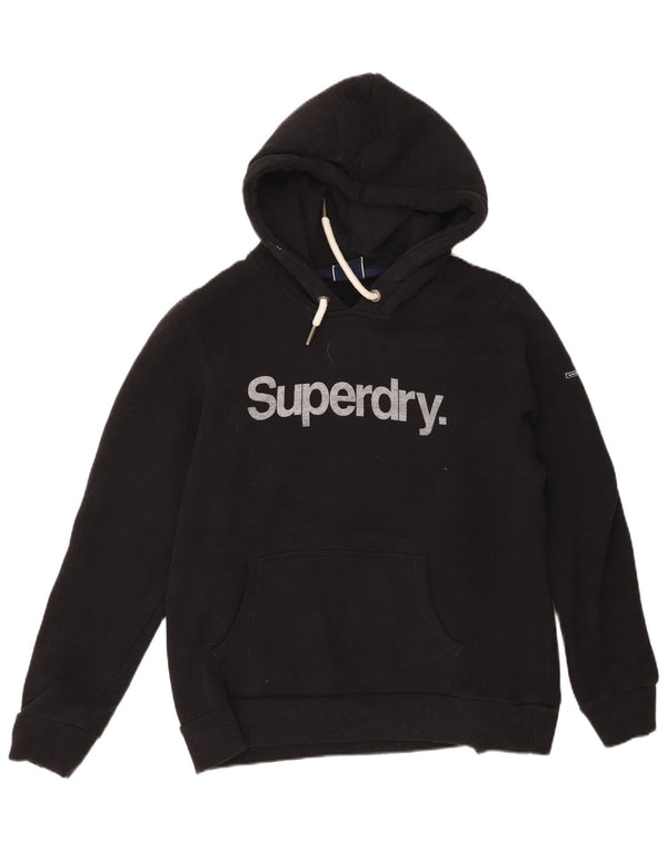 Pulover Superdry pentru damă, cu grafică, UK 16, mare, negru, bumbac
