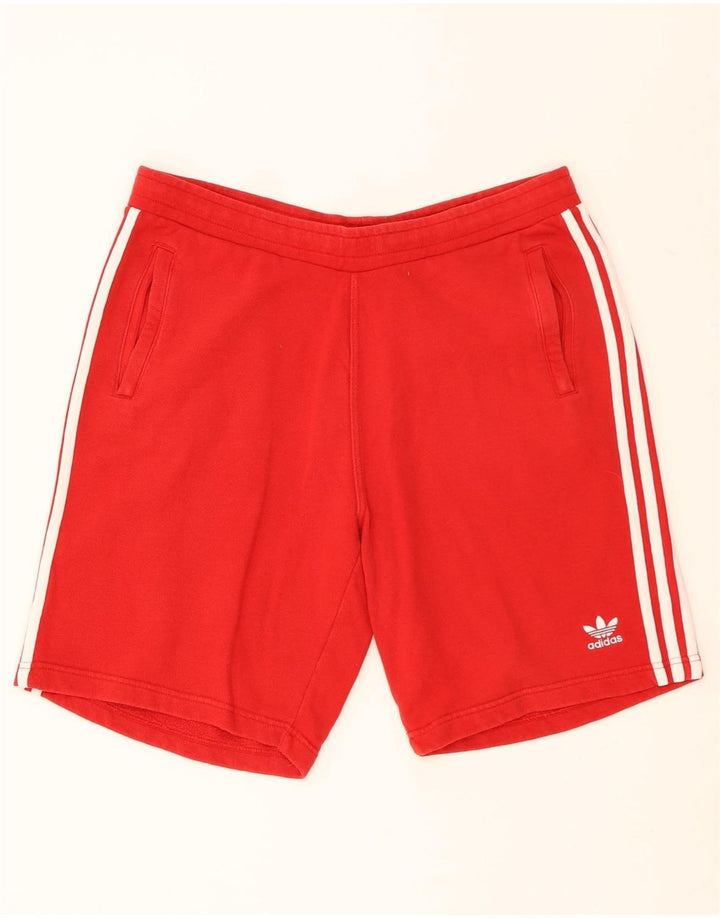 Pantaloni scurți sport pentru bărbați Adidas, mare, roșu, bumbac