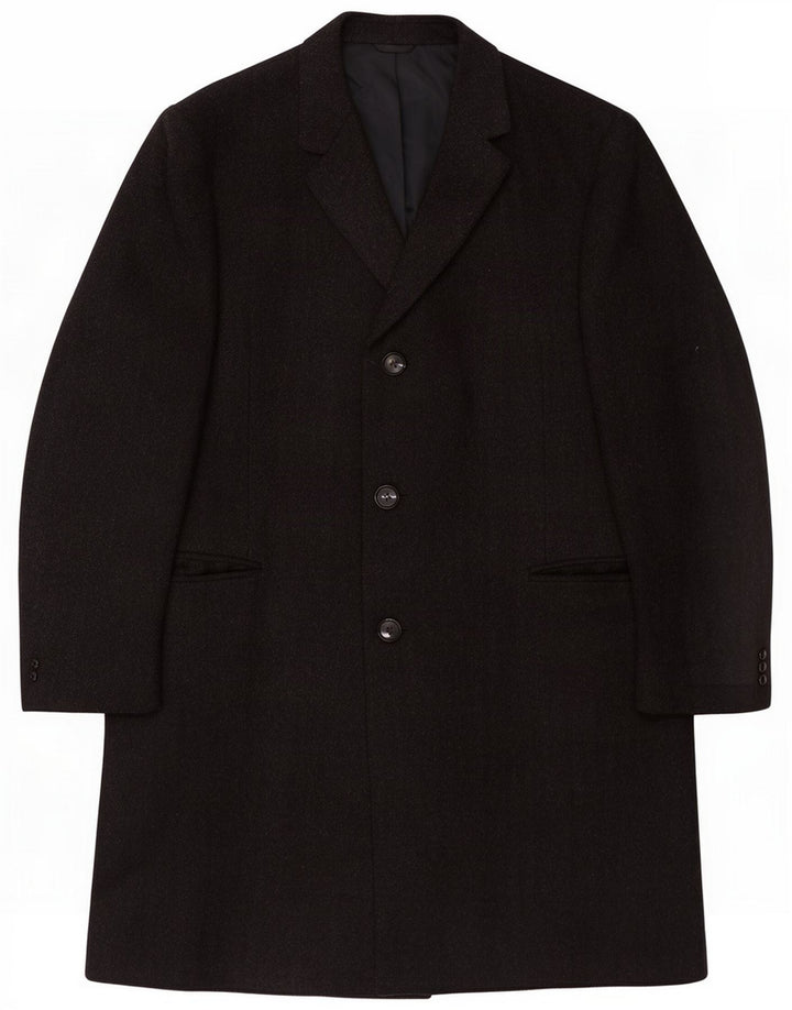 Lebole Mens Overcoat UK 40 Large Black