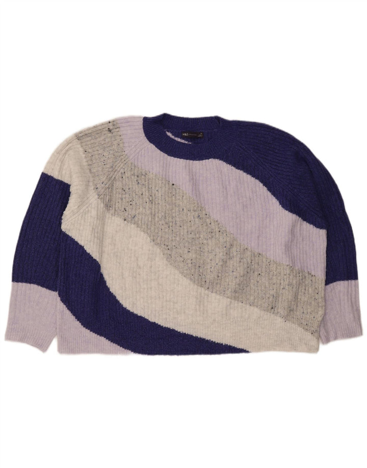 Pulover pentru femei Marks & Spencer cu decolteu triplu, UK 18 XL, multicolor