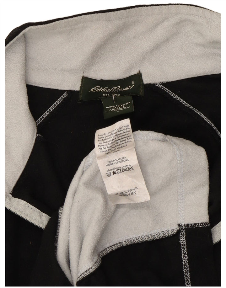 Pulover pentru bărbați Eddie Bauer, cu fermoar și gât, din lână, mare, negru, din poliester