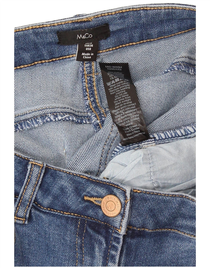 Blugi tăiați pentru femei M&Co UK 12 Medium L30 L25 Bumbac albastru