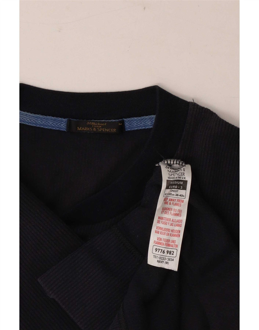 Hanorac pentru bărbați Marks & Spencer Pulover mediu din bumbac bleumarin
