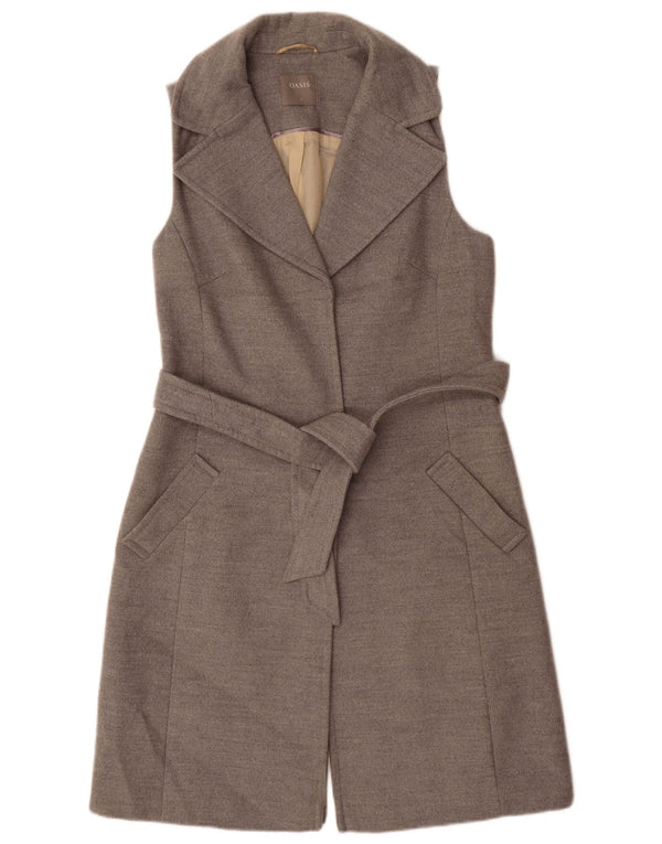 Jachetă blazer fără mâneci pentru femei Oasis UK 10 Poliester gri mic