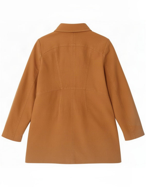 Zara Womens Overcoat UK 14 Large Beige