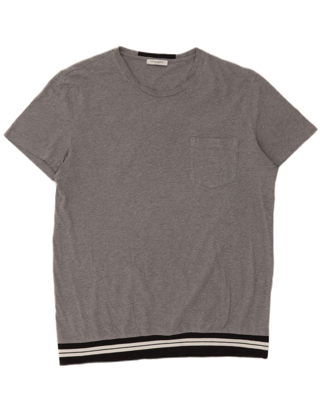 Paolo Pecora Tricou pentru bărbați Top Medium Gri Colorblock