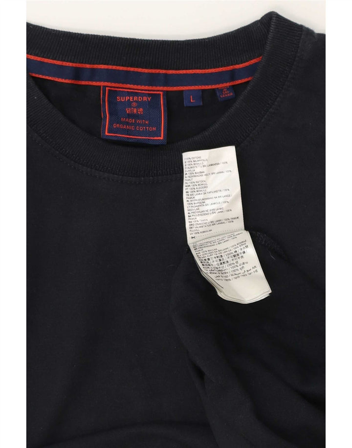Tricou Superdry pentru bărbați Top mare din bumbac bleumarin